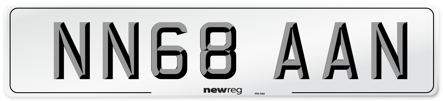 NN68 AAN Number Plate from New Reg